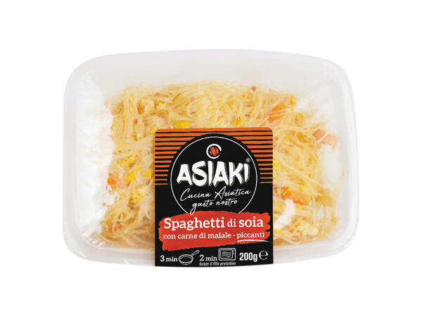 Soya Spaghetti, Cantonese Rice, Spring Rolls or Xiaolongbao Ravioli with Meat