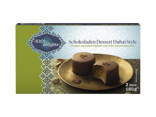 Mini Cakes with Pistachio and Chocolate Dubai-Style