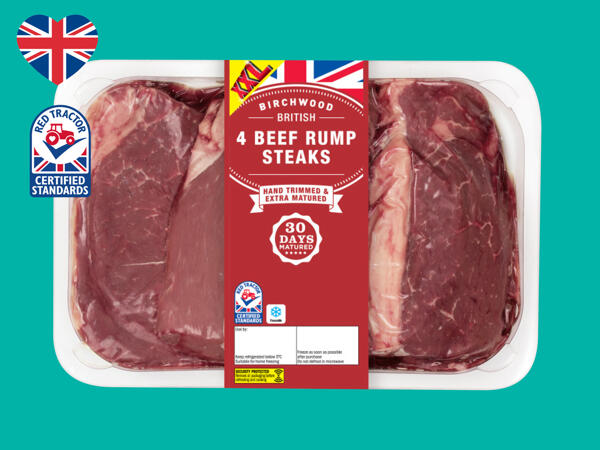 Birchwood 4 British Beef Rump Steaks