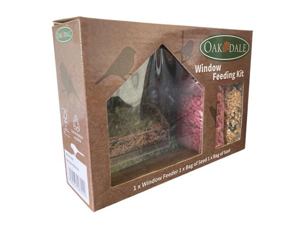 Oakdale Bird Feeder Gift Pack - Window Feeding Kit