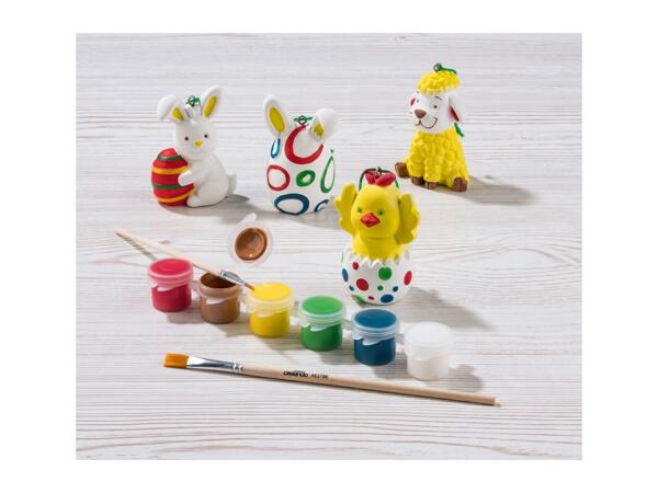 Crelando Paint Your Own Easter Decorations - 12 Piece Set - Easter Figures