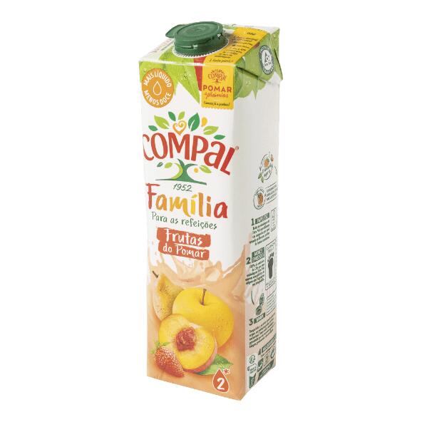 COMPAL(R) 				Apfel-, Birnen-, Pfirsich- und Erdbeersaft