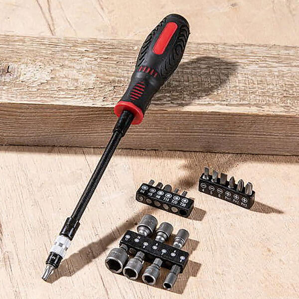 Flexibler Schraubendreher mit Bit-Set 8tlg.