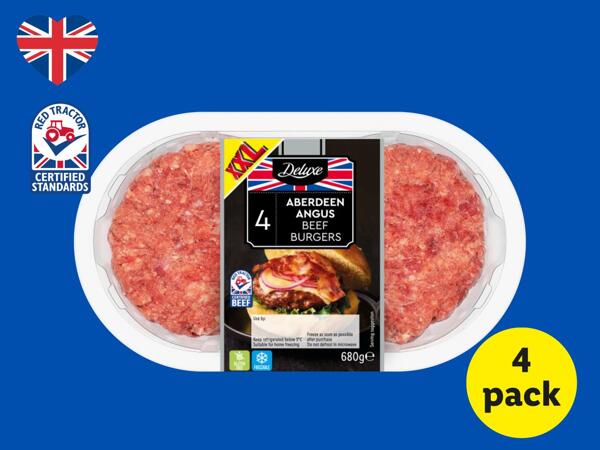 Deluxe 4 Aberdeen Angus British Beef Burgers