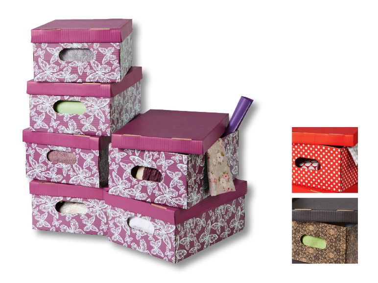 Boîtes de rangement, lot de 6