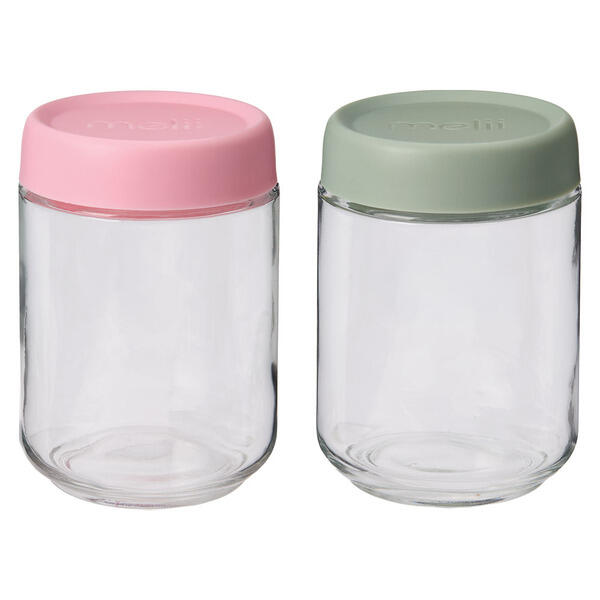 Melii Pink/Green Glass Jar