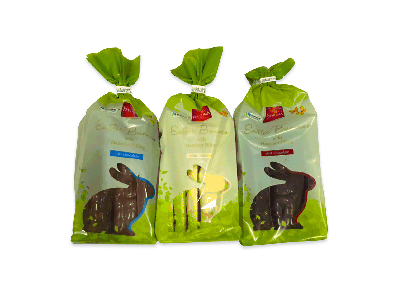 Chokladharar med nötfyllning