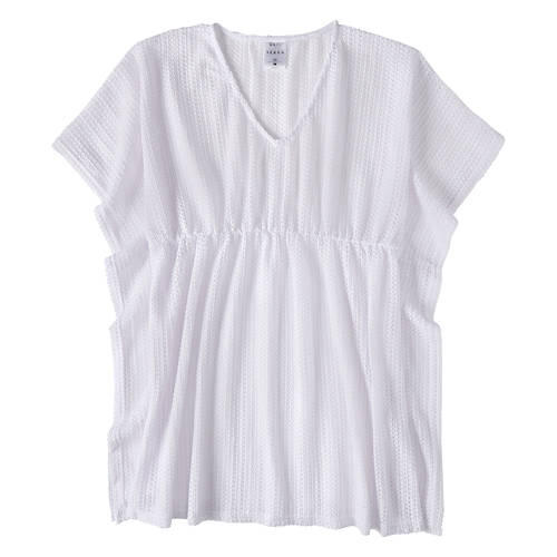 Ladies Beach Cover Up - White, S