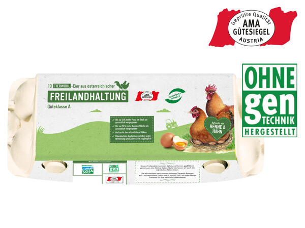 Tierwohl-Eier aus Freilandhaltung