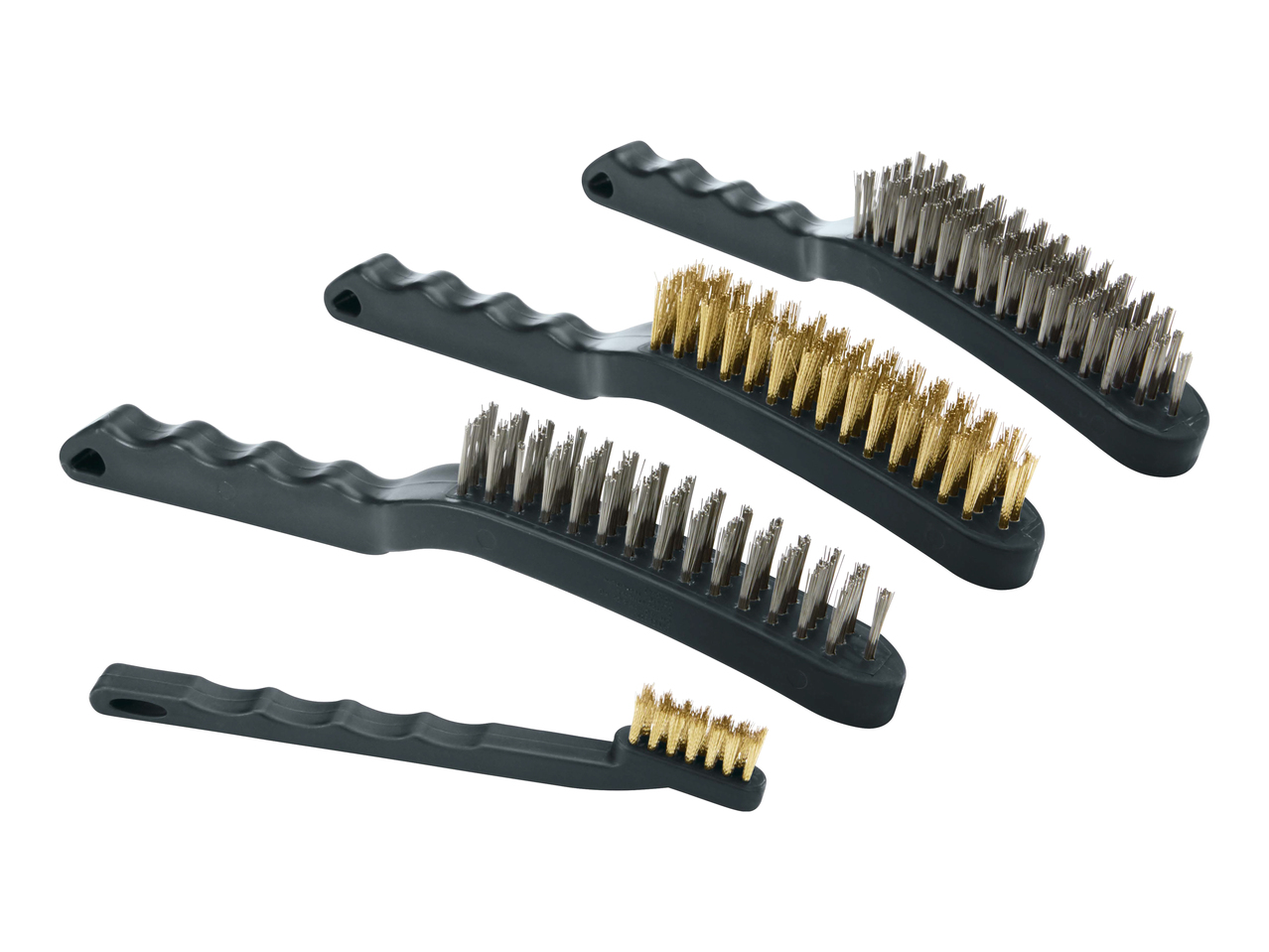 Set di spazzole a fili, 4 pezzi