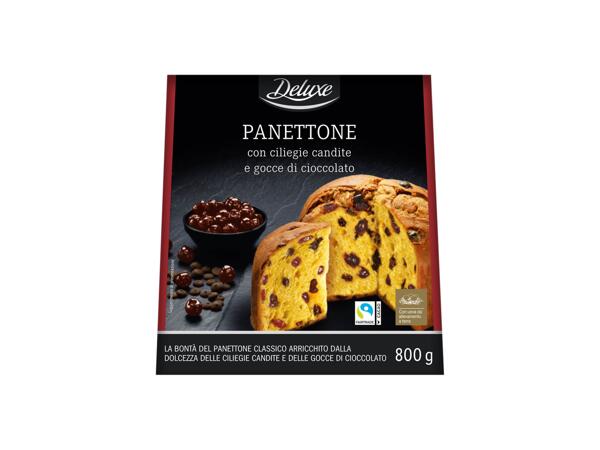 Panettone with Candied Cherries and Chocolate Drops