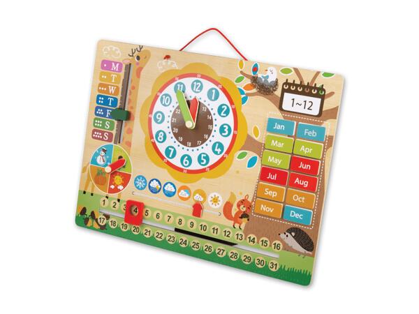 Holz-Laptop/Magnetuhr