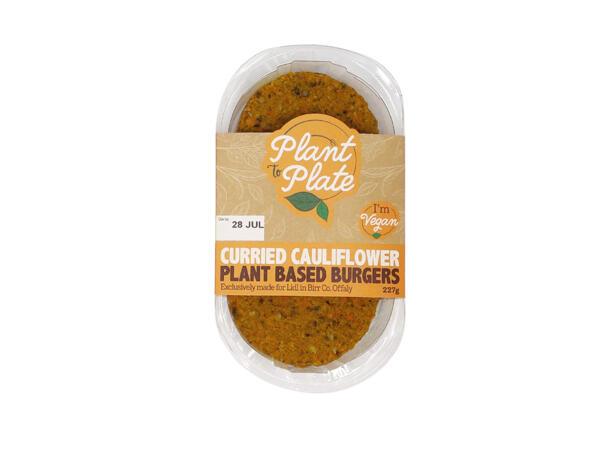 Plant Based Spicy Curried Cauliflower Burger