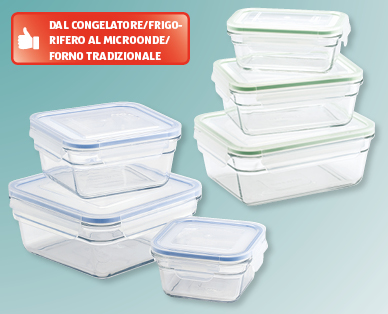 Set di contenitori salvafreschezza in vetro, 3 pezzi GLASSLOCK