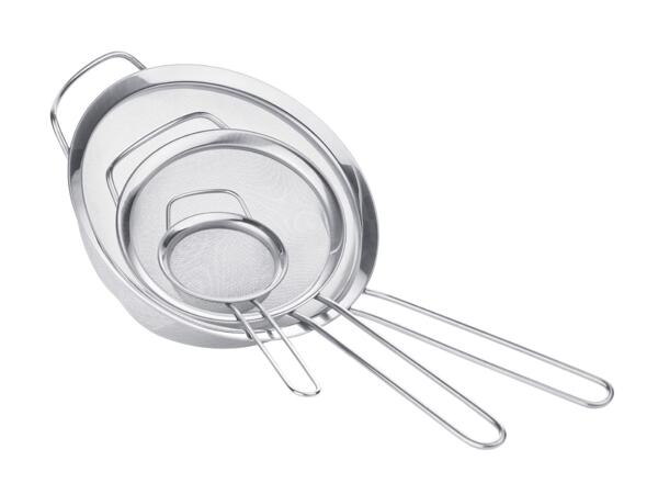 Set de passoires de cuisine en inox, 3 pièces