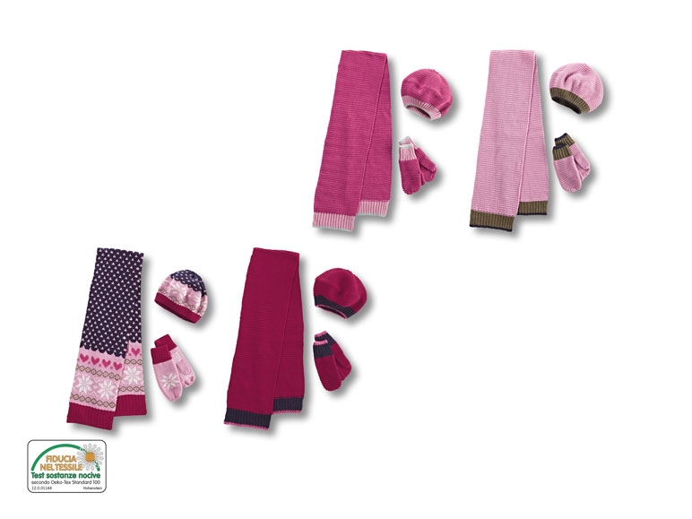 Set berretto, sciarpa e guanti, 3 pezzi