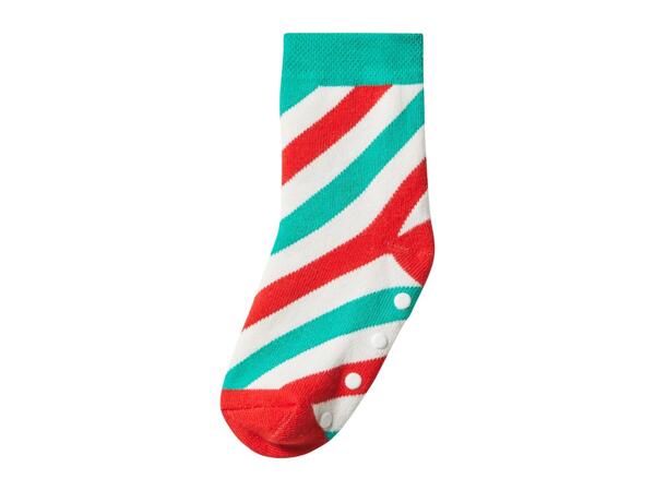 Younger Kids' Pink & Striped Christmas Thermal Socks - 2 Pairs