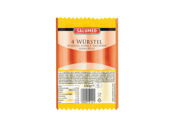 Würstel with Chicken, Pork and Turkey