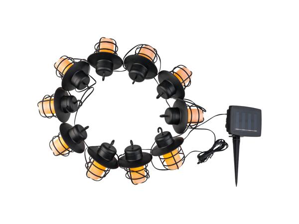 Solar Flaming Lantern String Lights