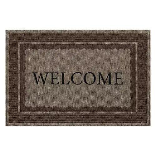 24" X 36" Classic Doormat - Scalloped Welcome Taupe