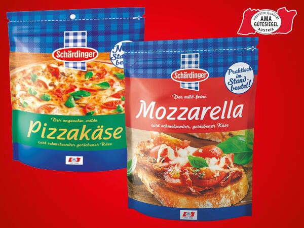 Pizzakäse oder Mozzarella gerieben