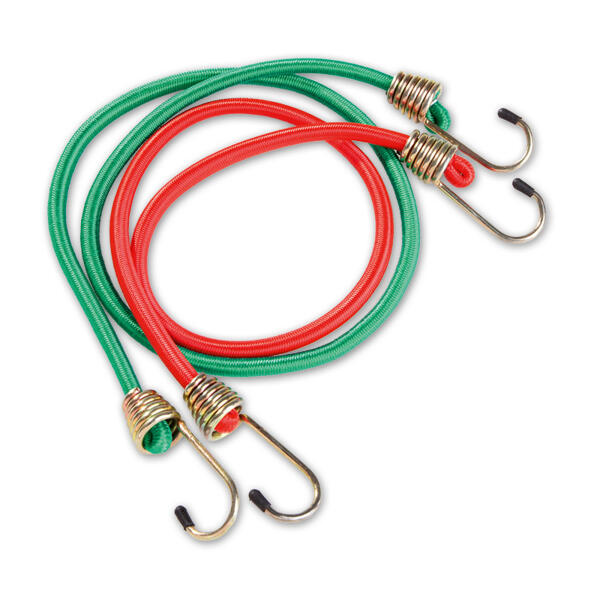 Farbiges Spannseil-Set mit Spiralhaken 12-tlg.