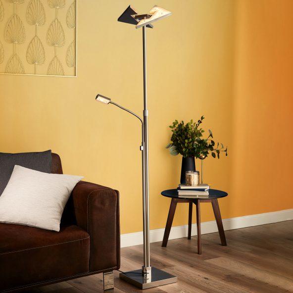 Ledstaanlamp met leesarm