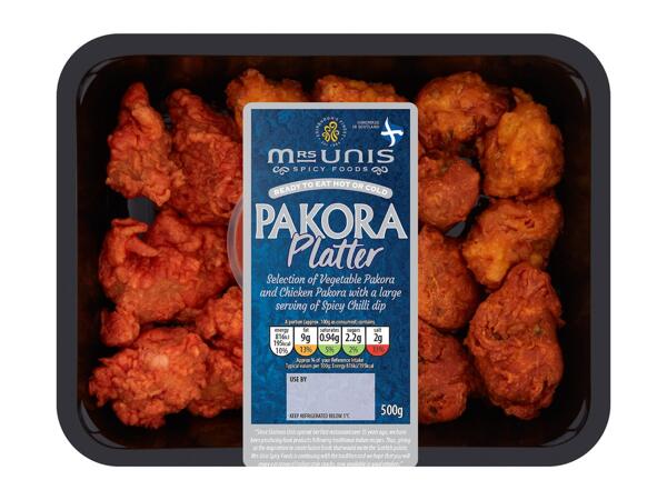 Pakora Platter Red Chicken and Veg 500g