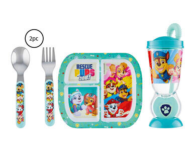 Licensed Children's Cutlery Set 2pc, Divided Plate or Spin Tumbler