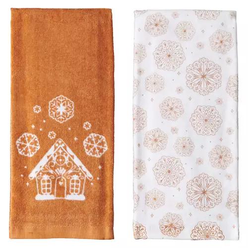 15" x 25" Holiday Kitchen Towels - 2 Pack, Gingerbread