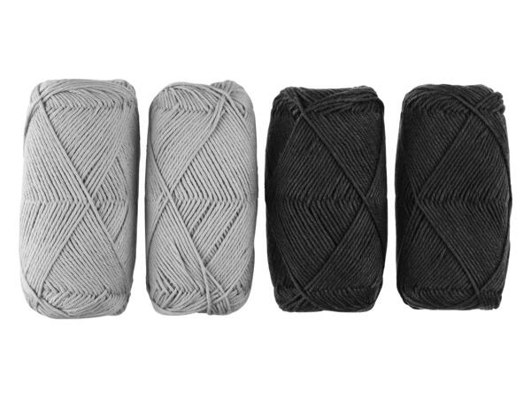 Cotton Yarn Set for crocheting and knitting, 4 pieces