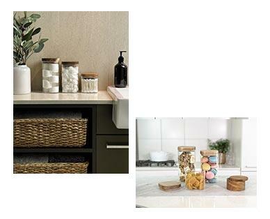 Crofton 
 Square or Round Glass Canister Set