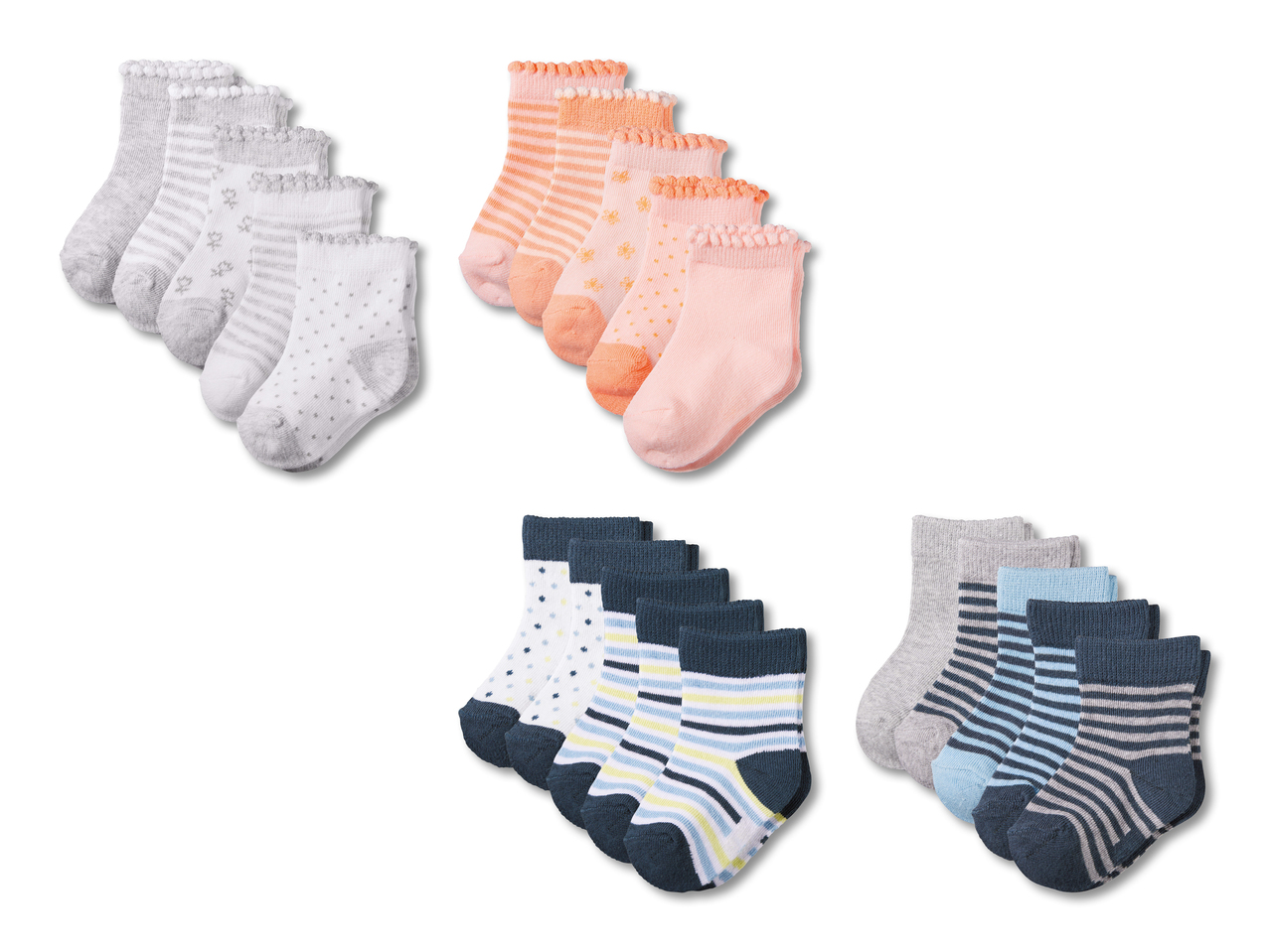 Socquettes pour bébé, 5 paires1