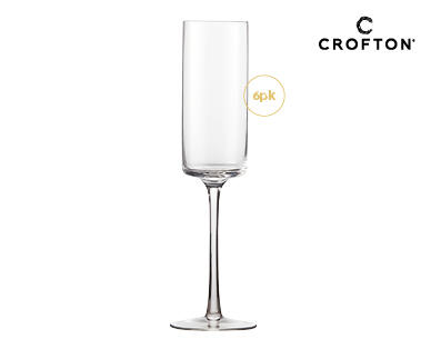 Champagne or Wine Glasses 6pk - Squared Edge