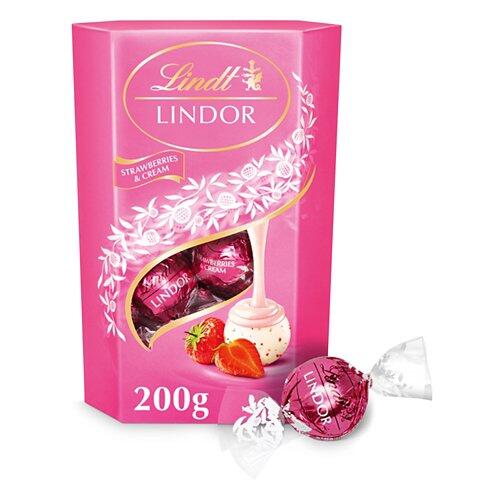 LINDT Lindor Kugeln, Erdbeere