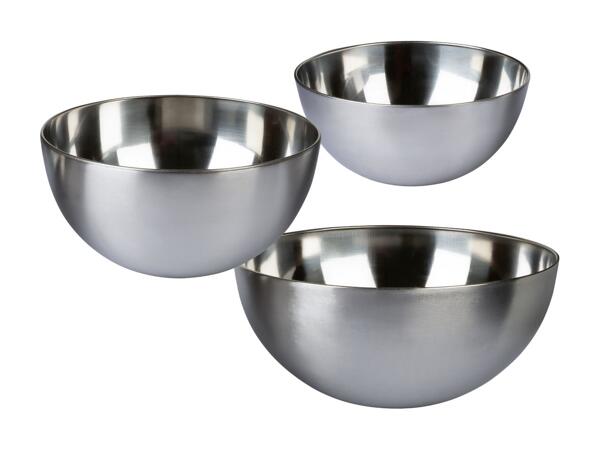 Set de bols en acier inoxydable, 3 pièces