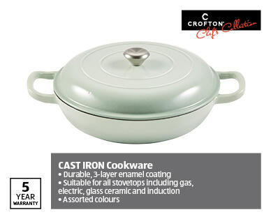 Cast Iron French Pan 3.2L – Blue or Green