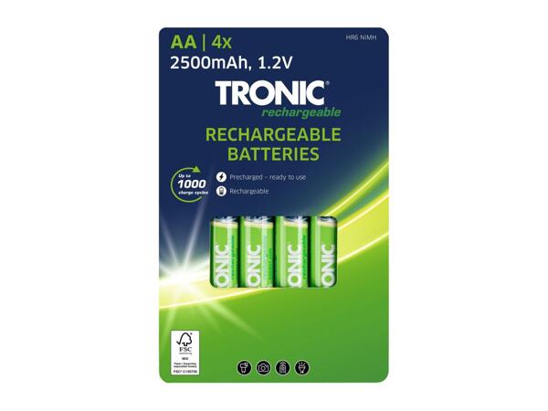 Tronic AA NiMH Rechargeable Batteries - 4 Pack