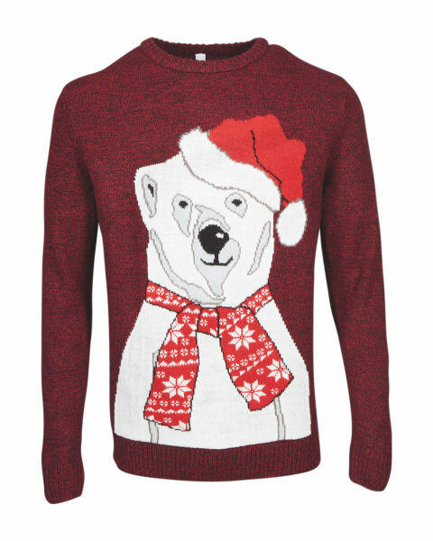 Avenue Men's Bear Christmas Jumper