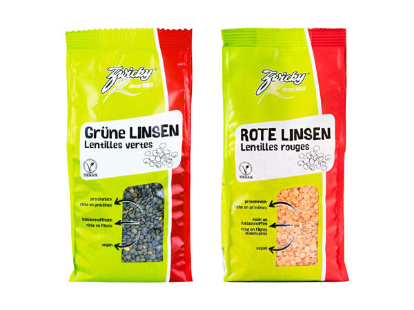 Lenticchie verdi/​rosse Zwicky