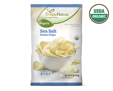 SimplyNature Organic Sea Salt or Barbecue Potato Chips