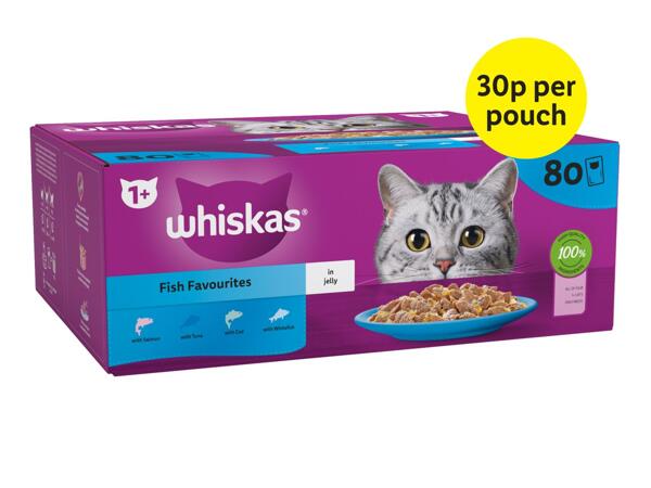Whiskas Fish Favourites in Jelly Cat Food Pouches