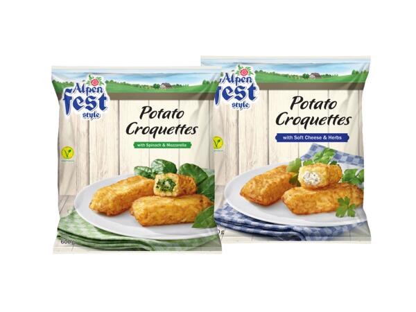 Filled potato croquettes