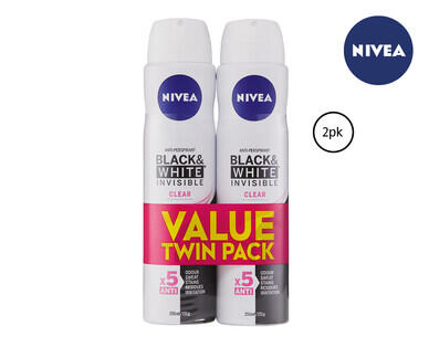 Nivea Invisible Black & White APD 2 x 150g/151g