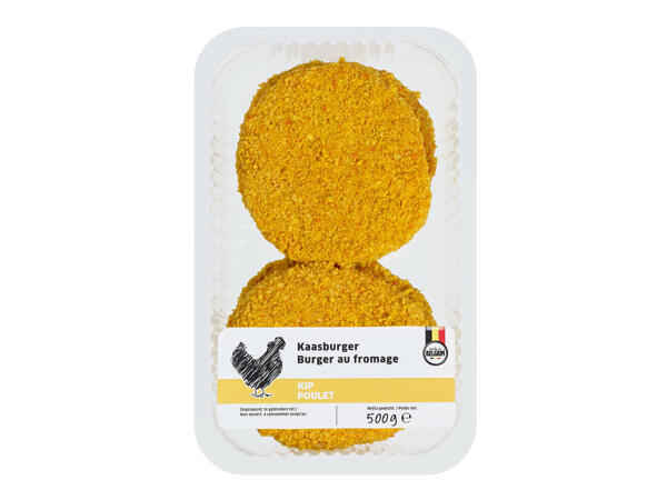 Burgers de poulet panés à l'emmental ...