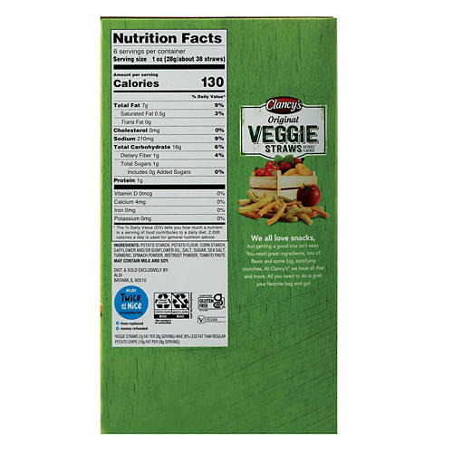 Original Veggie Straw Multipack, 6 count