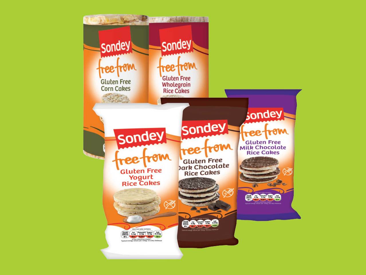 SONDEY FREE FROM Unsalted Rice Cakes/Corn Cakes