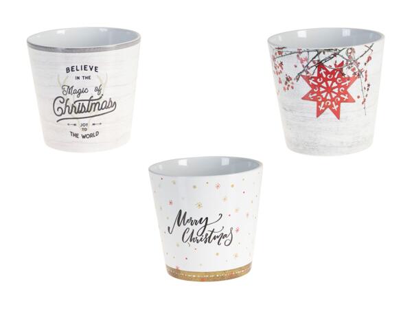 Pot en céramique avec design de Noël