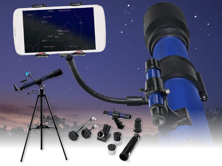 Bresser(R) Skylux Refractor Telescope with Smartphone Holder