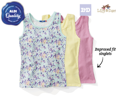CHILDREN'S SINGLETS 3PK